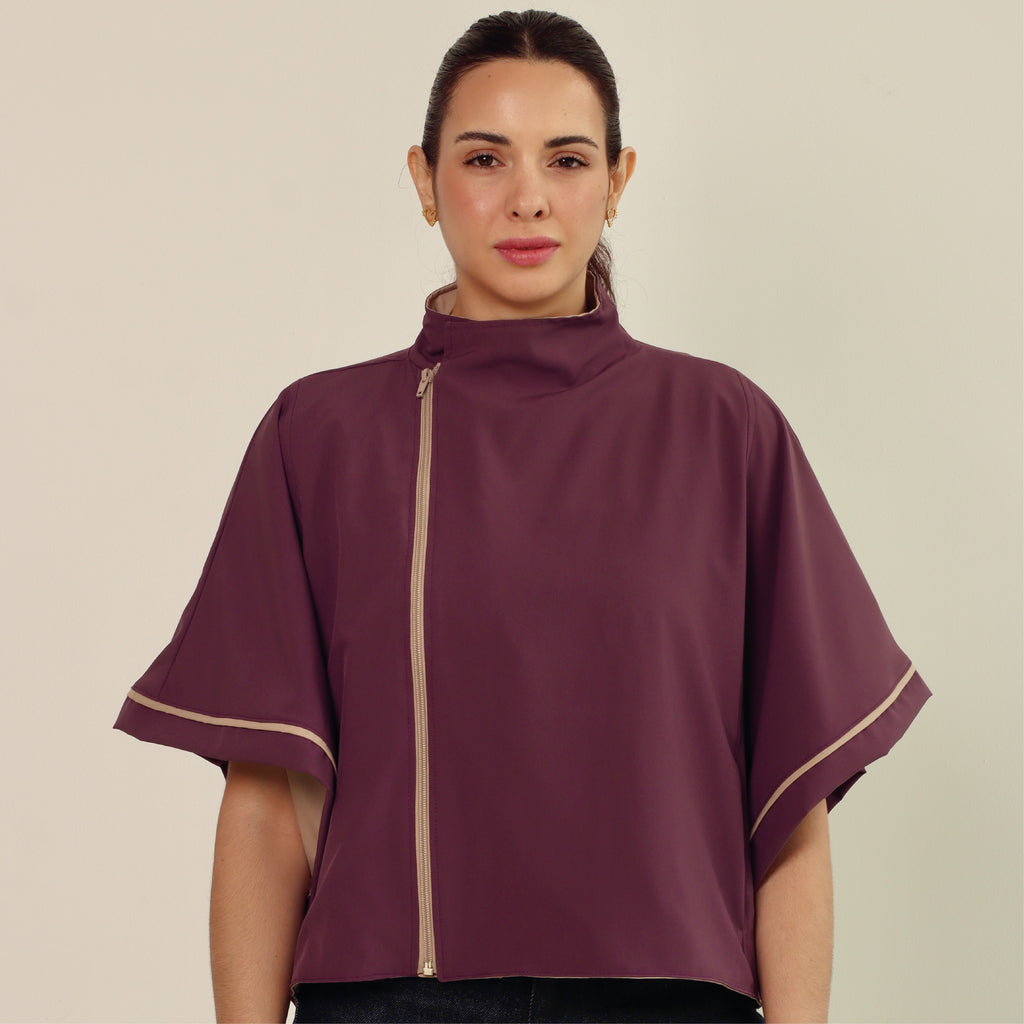 CHALECO ALAS - UVA/NUDE