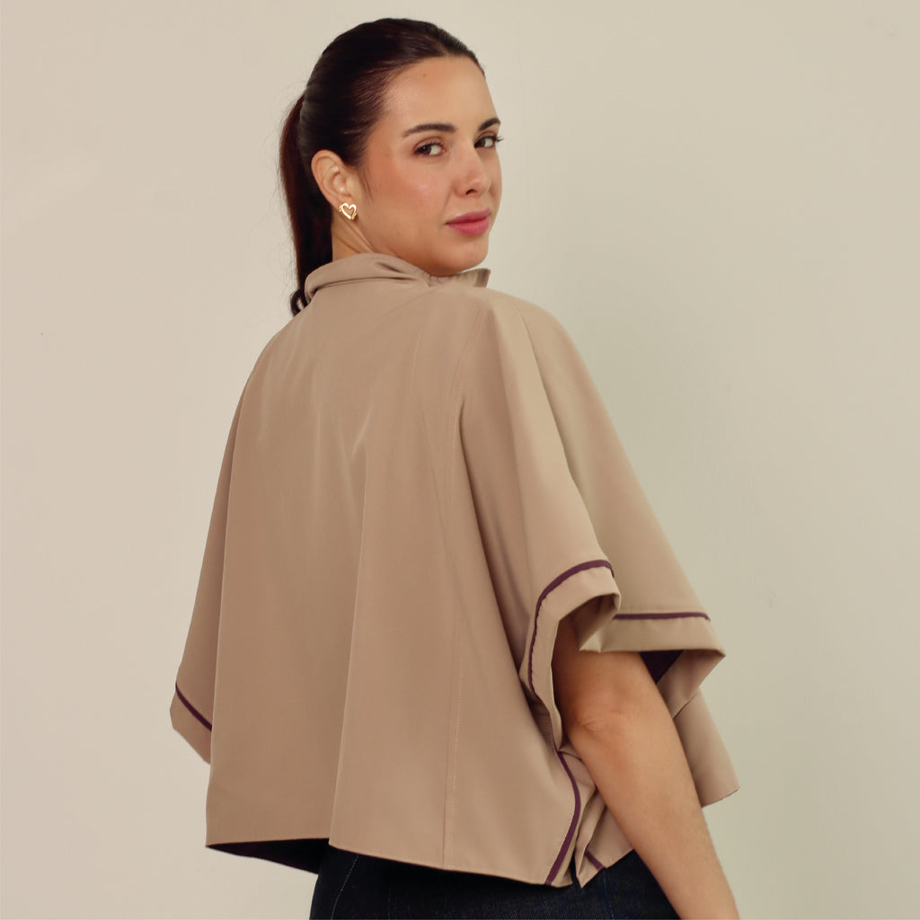 CHALECO ALAS - UVA/NUDE